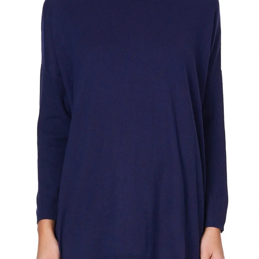 Camilla Deep Blue Jumper with Bird Print - Picture 3 of 6